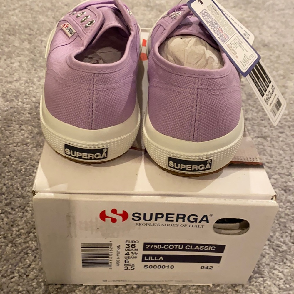 Superga Cotu Classic Lilac Size 6 Sneakers